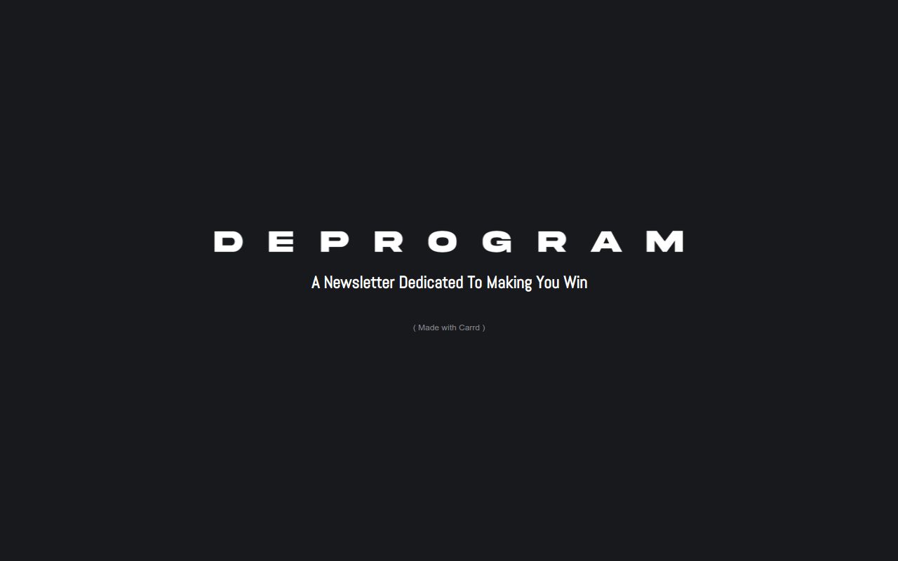 Project Deprogram